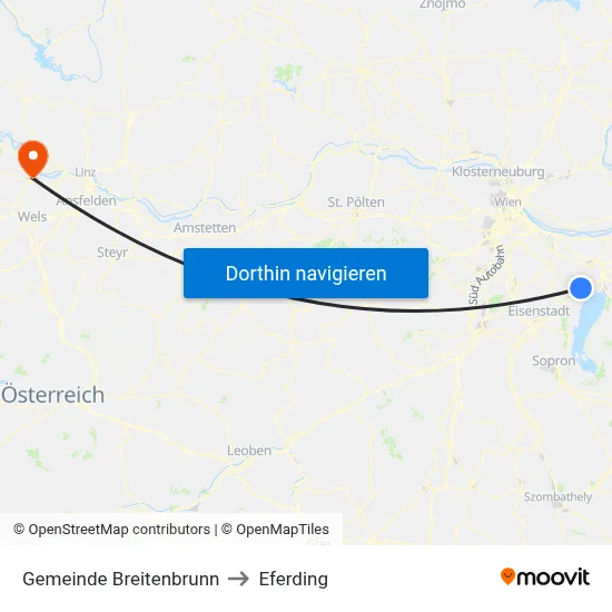 Gemeinde Breitenbrunn to Eferding map
