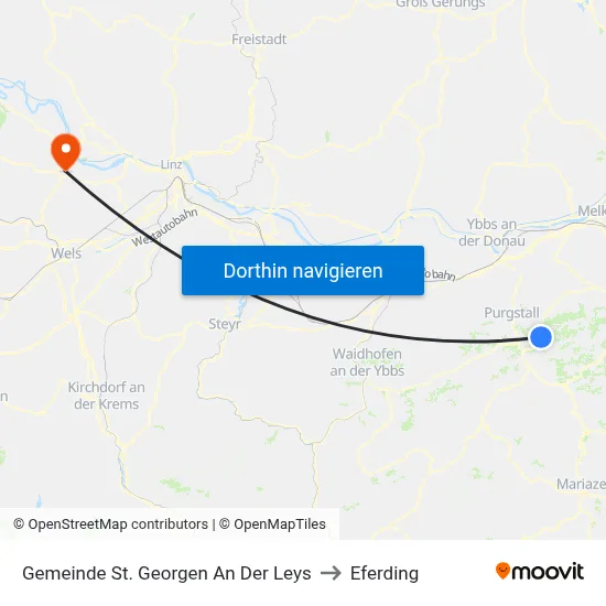 Gemeinde St. Georgen An Der Leys to Eferding map
