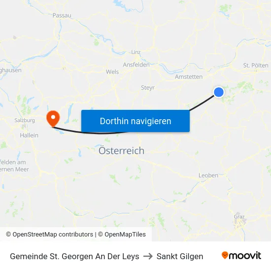 Gemeinde St. Georgen An Der Leys to Sankt Gilgen map
