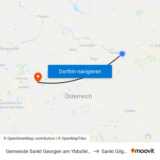 Gemeinde Sankt Georgen am Ybbsfelde to Sankt Gilgen map