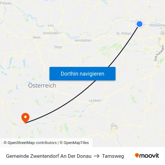 Gemeinde Zwentendorf An Der Donau to Tamsweg map