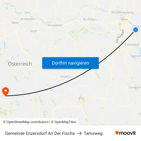 Gemeinde Enzersdorf An Der Fischa to Tamsweg map