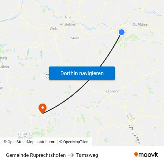 Gemeinde Ruprechtshofen to Tamsweg map