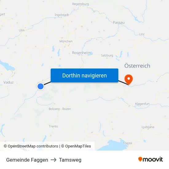 Gemeinde Faggen to Tamsweg map