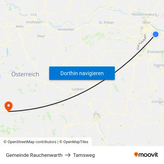 Gemeinde Rauchenwarth to Tamsweg map