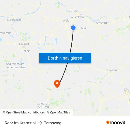Rohr Im Kremstal to Tamsweg map