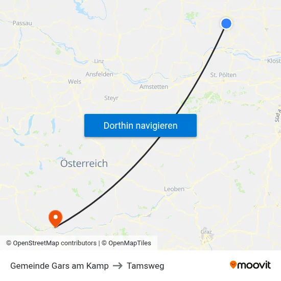 Gemeinde Gars am Kamp to Tamsweg map