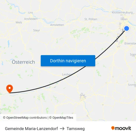 Gemeinde Maria-Lanzendorf to Tamsweg map