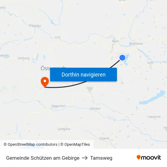 Gemeinde Schützen am Gebirge to Tamsweg map