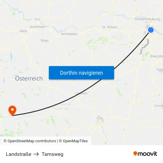 Landstraße to Tamsweg map
