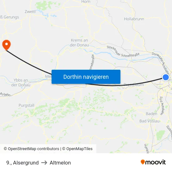9., Alsergrund to Altmelon map