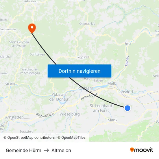 Gemeinde Hürm to Altmelon map