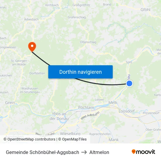 Gemeinde Schönbühel-Aggsbach to Altmelon map