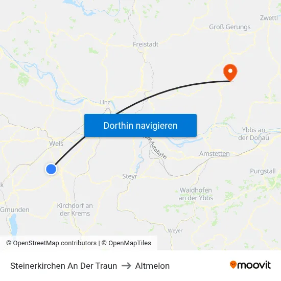 Steinerkirchen An Der Traun to Altmelon map