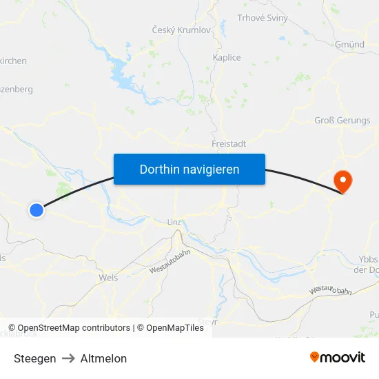 Steegen to Altmelon map