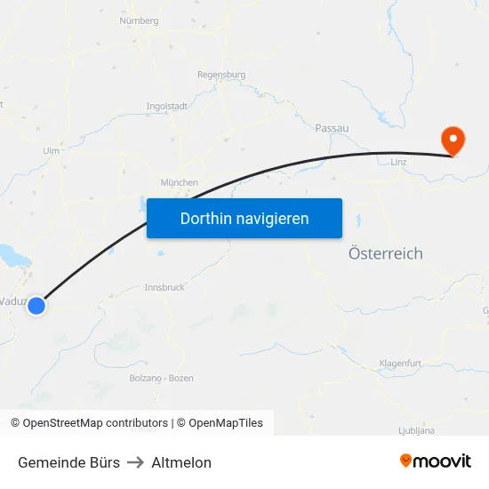 Gemeinde Bürs to Altmelon map