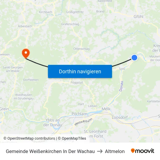 Gemeinde Weißenkirchen In Der Wachau to Altmelon map