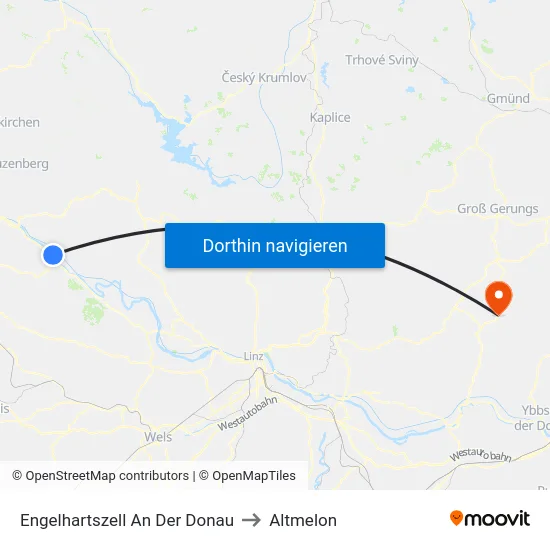 Engelhartszell An Der Donau to Altmelon map