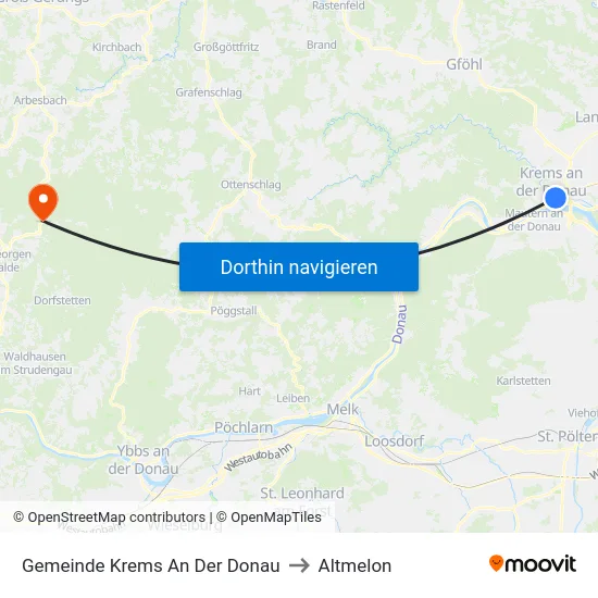 Gemeinde Krems An Der Donau to Altmelon map