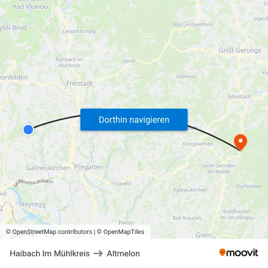 Haibach Im Mühlkreis to Altmelon map
