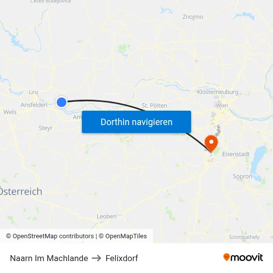 Naarn Im Machlande to Felixdorf map