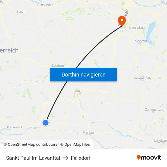 Sankt Paul Im Lavanttal to Felixdorf map