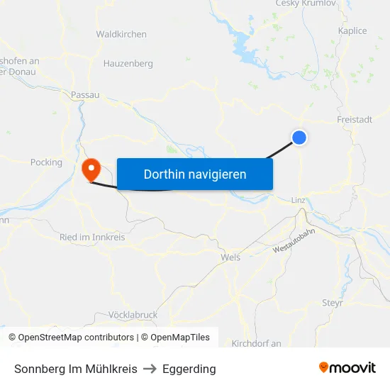 Sonnberg Im Mühlkreis to Eggerding map