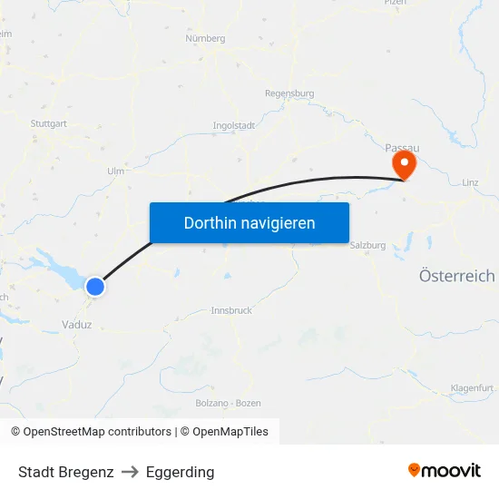 Stadt Bregenz to Eggerding map