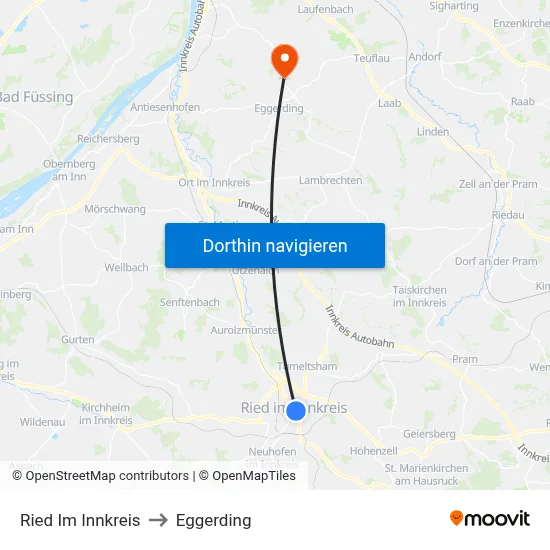 Ried Im Innkreis to Eggerding map