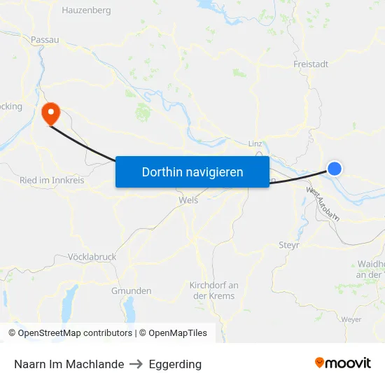 Naarn Im Machlande to Eggerding map