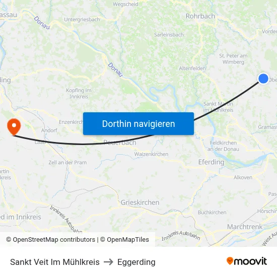 Sankt Veit Im Mühlkreis to Eggerding map