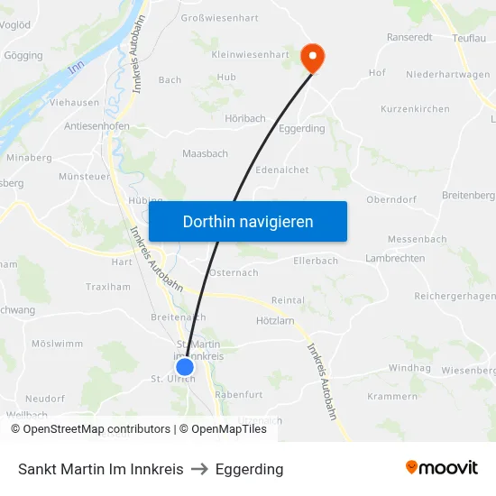 Sankt Martin Im Innkreis to Eggerding map