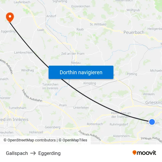 Gallspach to Eggerding map