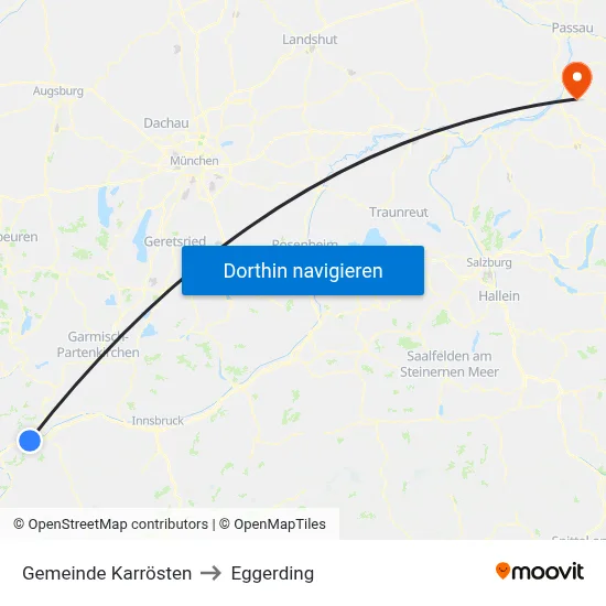 Gemeinde Karrösten to Eggerding map