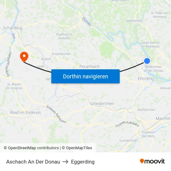 Aschach An Der Donau to Eggerding map