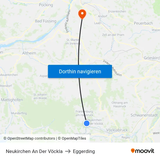 Neukirchen An Der Vöckla to Eggerding map