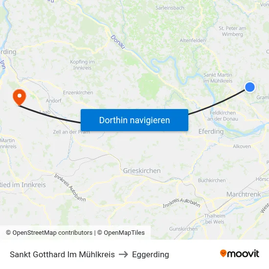 Sankt Gotthard Im Mühlkreis to Eggerding map