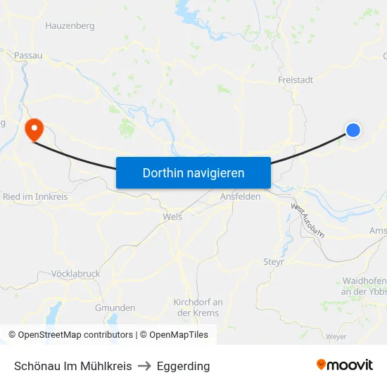 Schönau Im Mühlkreis to Eggerding map