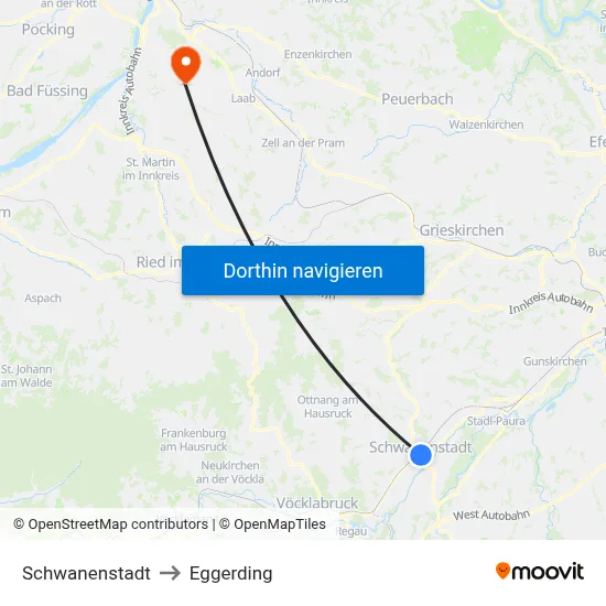 Schwanenstadt to Eggerding map