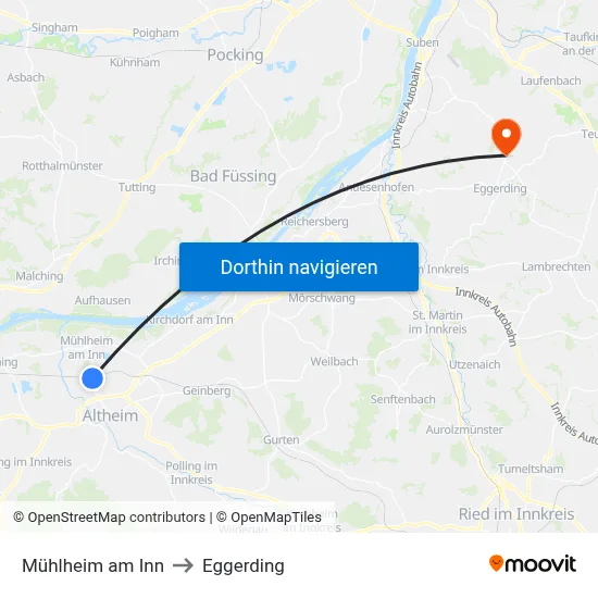 Mühlheim am Inn to Eggerding map