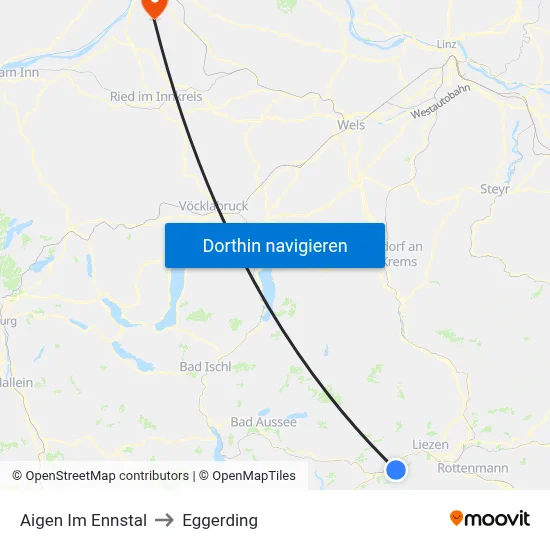 Aigen Im Ennstal to Eggerding map