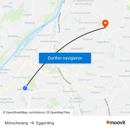 Mörschwang to Eggerding map