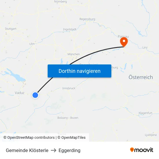 Gemeinde Klösterle to Eggerding map