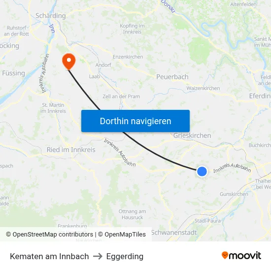 Kematen am Innbach to Eggerding map
