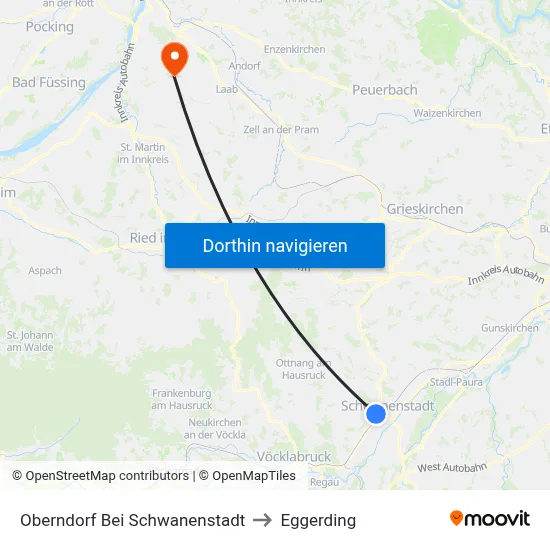 Oberndorf Bei Schwanenstadt to Eggerding map