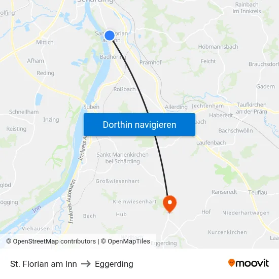 St. Florian am Inn to Eggerding map
