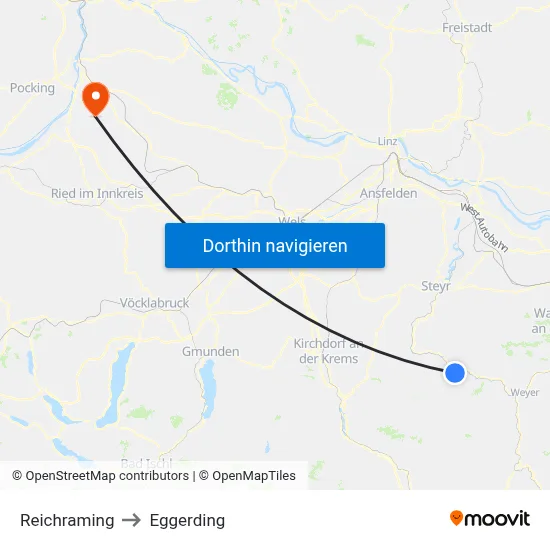 Reichraming to Eggerding map