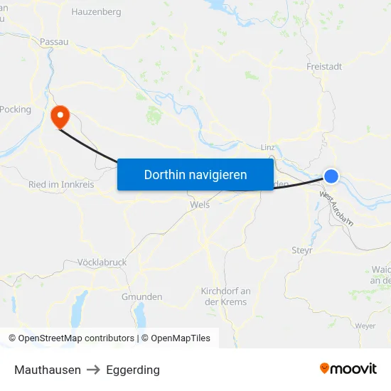 Mauthausen to Eggerding map