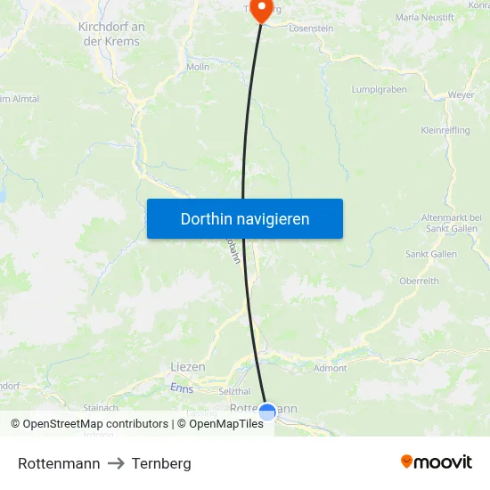 Rottenmann to Ternberg map