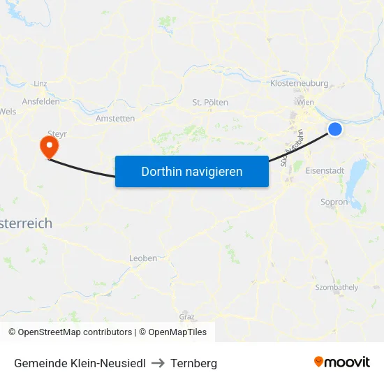Gemeinde Klein-Neusiedl to Ternberg map